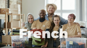 The photo of 5 volunteers with a link to Team IV Mentoring Training Course - French