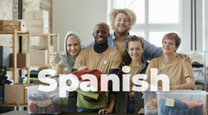 The photo of 5 volunteers with a link to Team IV Mentoring Training Course - Spanish
